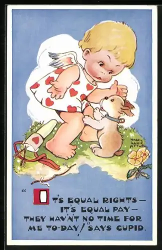 Künstler-AK Mabel Lucie Attwell: I ts Equal Rights