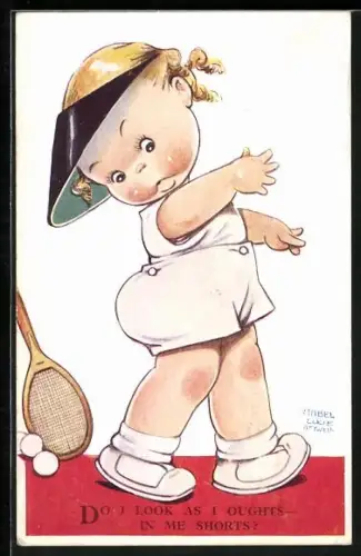 Künstler-AK Mabel Lucie Attwell: Do I look as I oughts - in my Shorts?