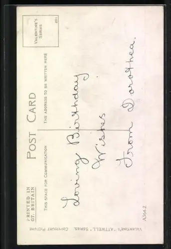 Künstler-AK Mabel Lucie Attwell: Mädchen mit ihrem Hund im Arm, We`s come to wish, dear, that you may...