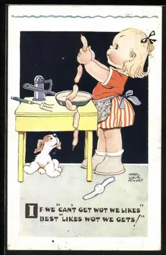 Künstler-AK Mabel Lucie Attwell: If we Gant get wot we Likes