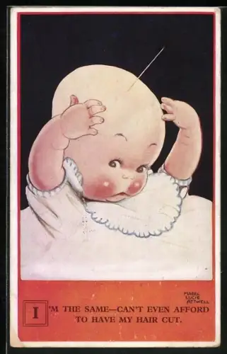 Künstler-AK Mabel Lucie Attwell: Baby mit einem Haar