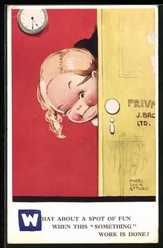 Künstler-AK Mabel Lucie Attwell: What about a spot of fun...