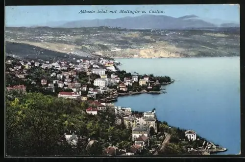 AK Abbazia, Totalansicht mit Mattuglie und Castello