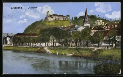 AK Laibach, Panorama mit Schloss