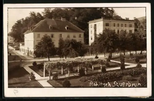 AK Rohitsch-Sauerbrunn, Gebäudeansichten mit Parkanlagen