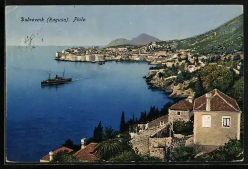 AK Dubrovnik, Ploce, Schiff verlässt den Hafen
