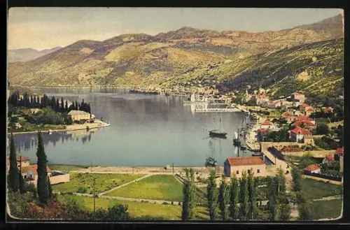 AK Gravosa, Totalansicht aus der Vogelschau