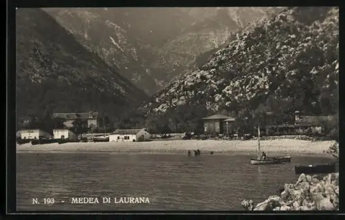 AK Laurana-Medea / Lovran-Medveja, Blick zum Ort
