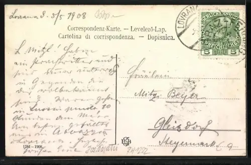 AK Lovrana, Teilansicht mit Blick auf das Meer