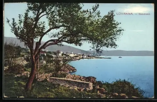 AK Lovrana, Partie am Südstrand