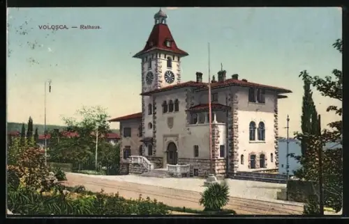 AK Volosca, Blick zum Rathaus