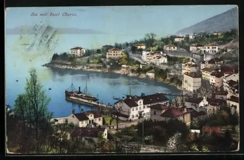 AK Ika, Ortsansicht mit insel Cherso