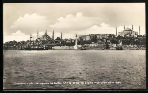 AK Constantinople, Mosquées du Sultan Ahmed et de Ste. Sophie