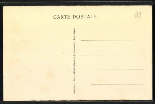 AK Vallée de Wesserling, vue du col du Herrenberg, un troupeau de vaches au hus