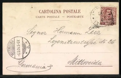 Lithographie Vulkan Vesuv, Ausbruch um 1872