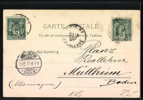 Lithographie Souvenir de la visite de le Csar Nicolas II et la Csarina Maria Feodorowna de Russie