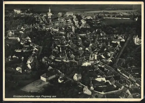 AK Kirchheimbolanden, Ortsansicht vom Flugzeug aus