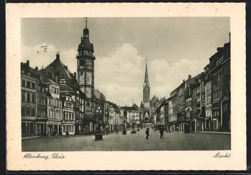 AK Altenburg /Thür., Strassenpartie am Markt