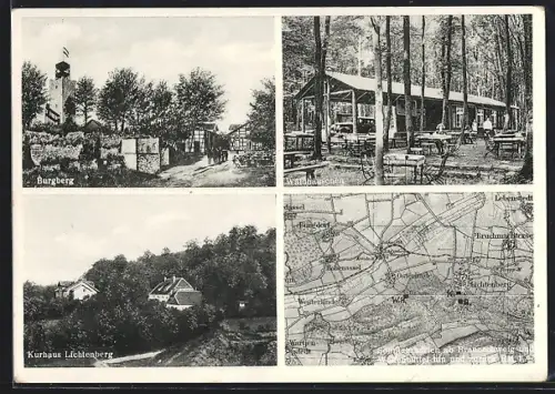 AK Bad Salzgitter, Burgberg, Waldhäuschen, Kurhaus Lichtenberg