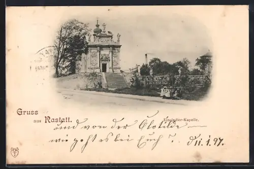 AK Rastatt, Blick auf die Einsiedler-Kapelle
