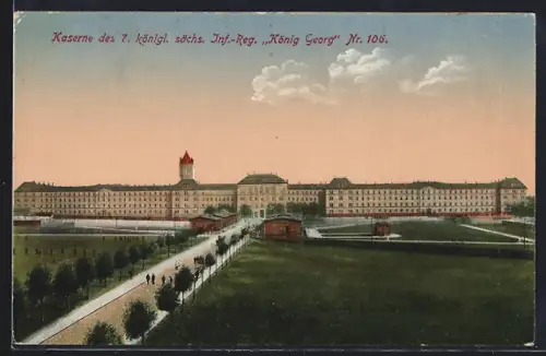 AK Leipzig, Kaserne der 7. königl. sächs. Inf.-Reg. Nr. 106