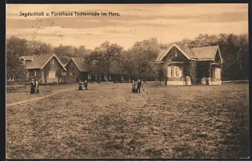 AK Altenbrak, Jagdschloss und Forsthaus Todtenrode