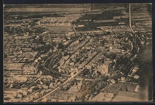 AK Stadthagen, Ortsansicht vom Flugzeug aus