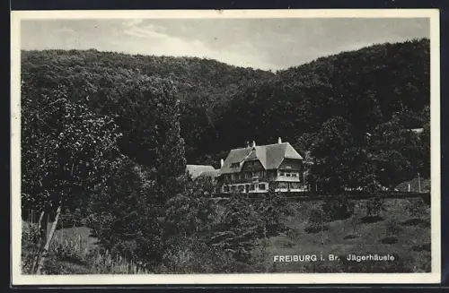 AK Freiburg i. Br., Blick zum Gasthof Jägerhäusle