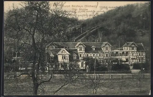 AK Sülzhayn /Südharz, Gesamtansicht Hotel-Pension Otto Stubbe