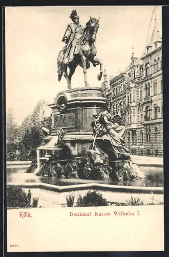 AK Köln, Kaiser-Wilhelm-Ring mit Denkmal Kaiser Wilhelm I.