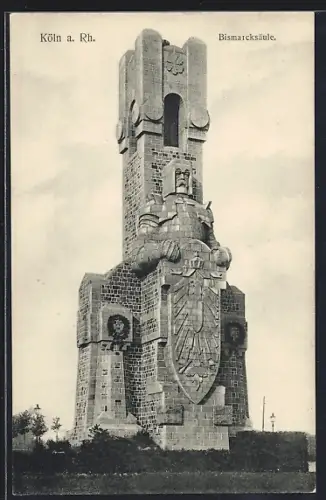 AK Köln-Marienburg, Blick auf die Bismarcksäule