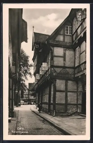 AK Celle, Häuser in der Kalandgasse