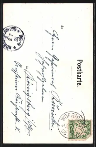 Künstler-AK Wörishofen, Partie bei der Pfarrkirche