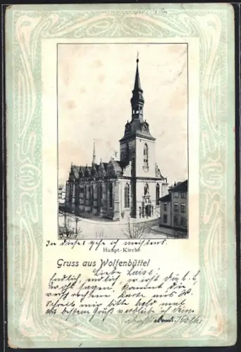AK Wolfenbüttel, Blick auf die Haupt-Kirche