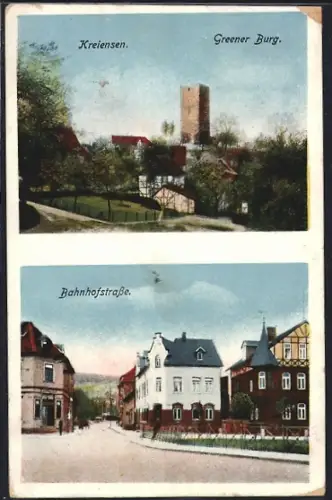 AK Kreiensen, Bahnhofstrasse und Greener Burg
