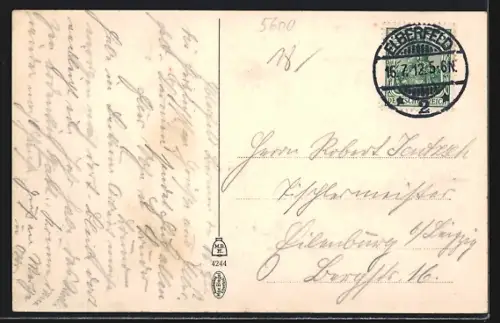 AK Barmen-Elberfeld, Partie an der Haspelerbrücke, Bismarckturm, Schwebebahn