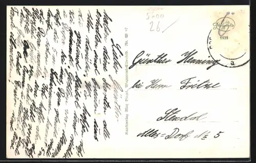 AK Elberfeld, Schwebebahn an der Isländer-Brücke mit Strassenbahn