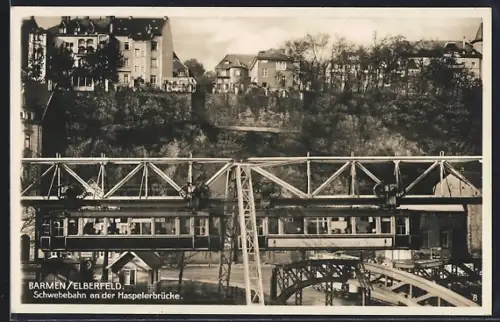 AK Elberfeld, Schwebebahn an der Haspelerbrücke