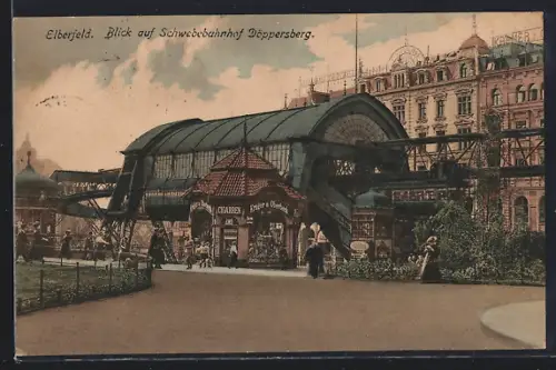 AK Elberfeld, Blick aud Schwebebahnhof Döppersberg