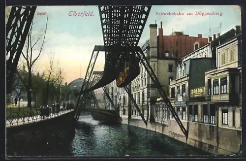 AK Elberfeld, Schwebebahn am Döppersberg
