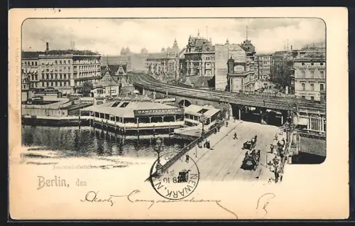 AK Berlin, Jannowitzbrücke, Dampferstation, Stadtansicht