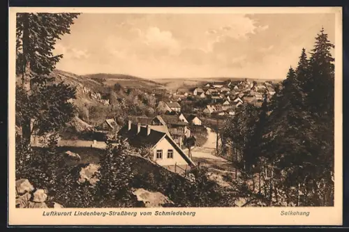 AK Lindenberg-Strassberg, Selkehang vom Schmiedeberg aus