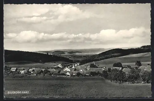 AK Ellierode-Harz, Ortsansicht mit umliegender Landschaft