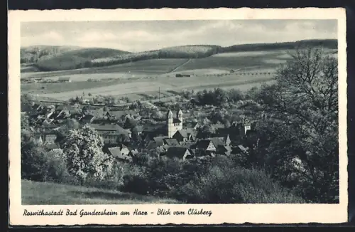 AK Bad Gandersheim am Harz, Blick vom Clusberg