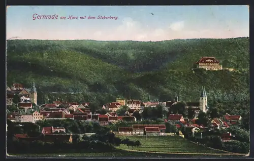 AK Gernrode / Harz, Ansicht mit dem Stubenberg