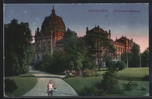 AK Hannover, Partie am Provinzial-Museum