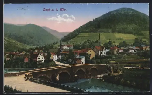 AK Rech a. d. Ahr, Gesamtansicht mit Brücke