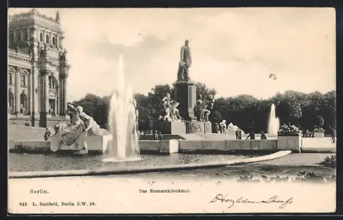 AK Berlin-Tiergarten, Das Bismarckdenkmal