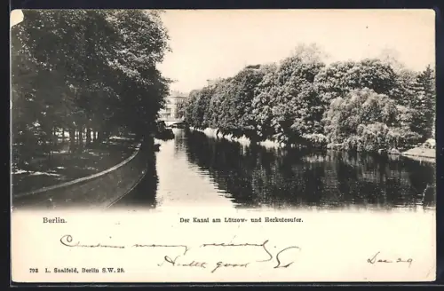 AK Berlin, Kanal am Lützowufer und Herkulesufer