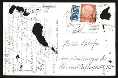 AK Köln a. Rh., Partie am Domplatz